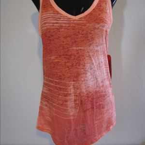 North Face Womens MED Kokomo Burn Out Tank - Coral